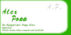 alex popp business card